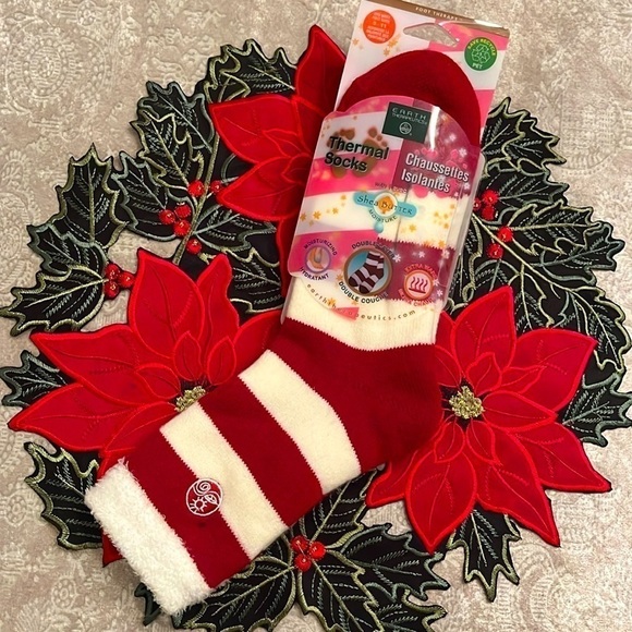 Brand New Earth Therapeutics Thermal Socks Shea Butter Moisturizing Double Layer - Picture 1 of 12